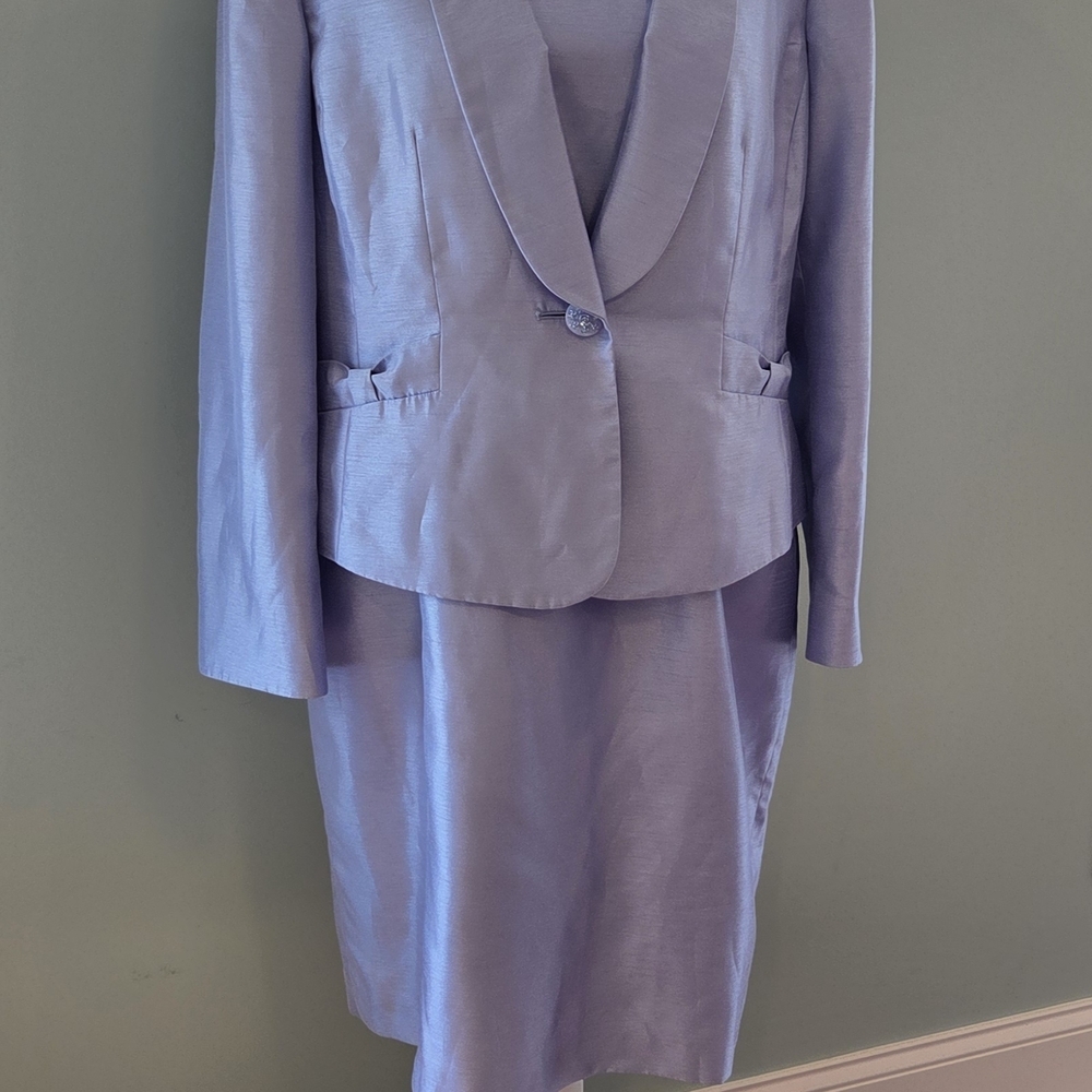 Le Suit Luxemburg Gardens Violet Haze Shift Dress With Jacket Suit Size 18
